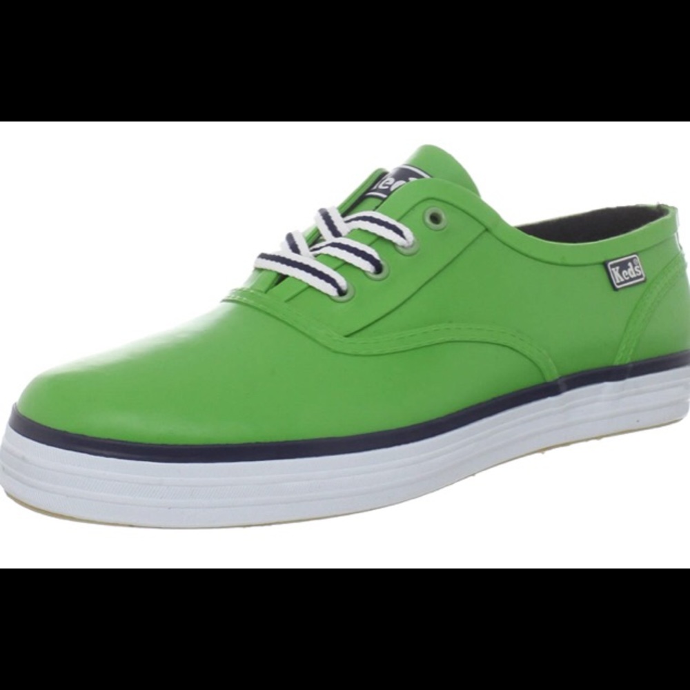Keds Rubberized Sneakers Green Size 8 EUC!!